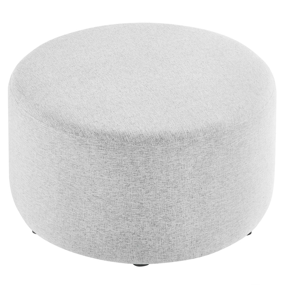 Jake 29" Round Upholstered Ottoman - Gray