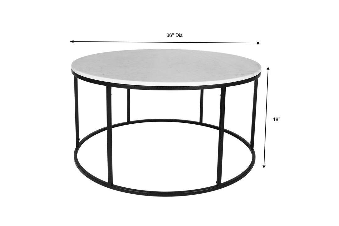 Rian Round Marble Coffee Table