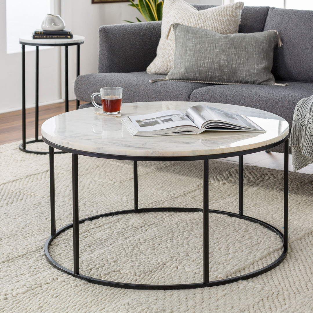 Rian Round Marble Coffee Table