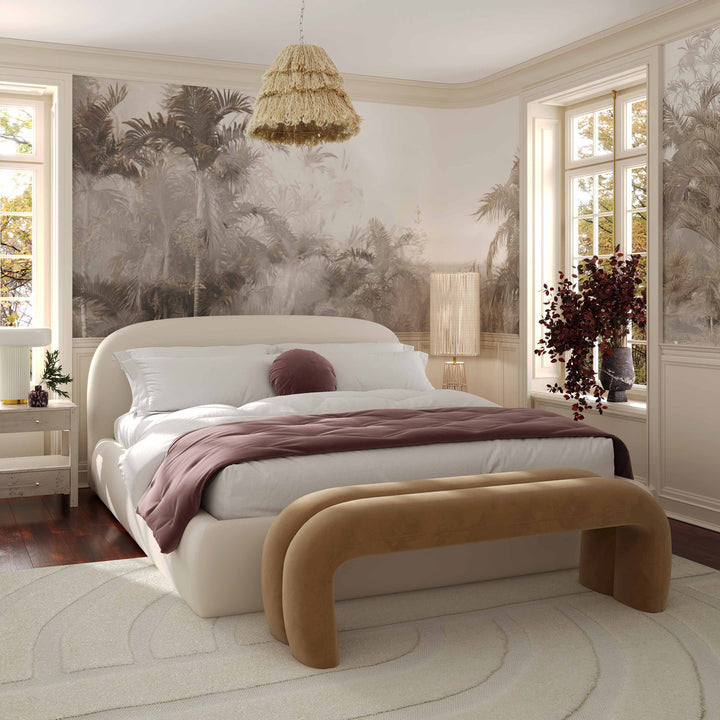 Clarine Queen Textured Velvet Bed