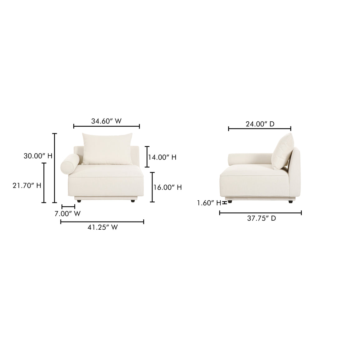 Contour Comfort Transitional Left-Facing Chair