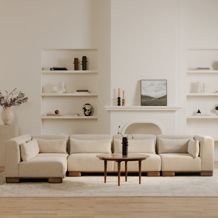 Modular Versatility: The Oak-Veneered Corner Chair