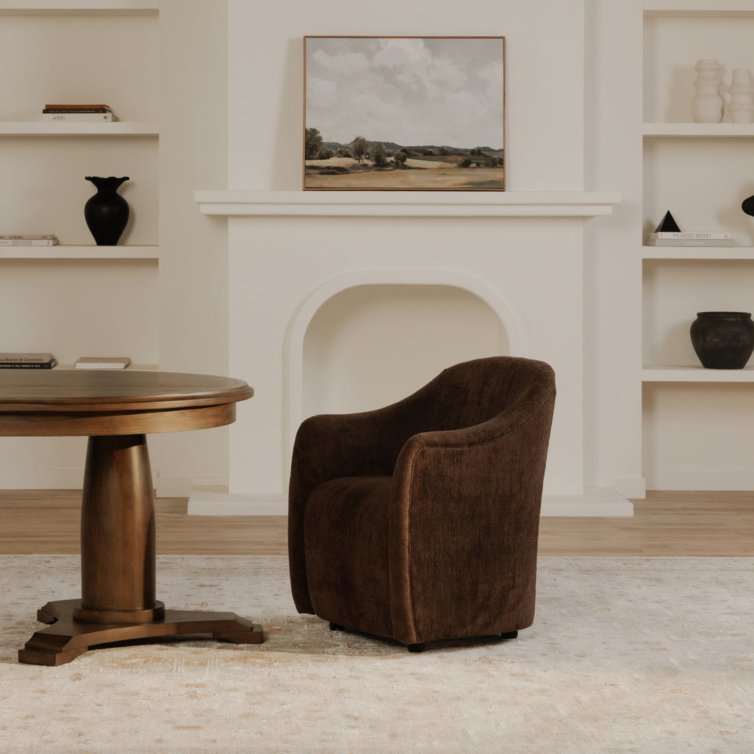 ComfyCurve Rolling-Stationary Dining Chair