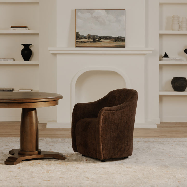 ComfyCurve Rolling-Stationary Dining Chair