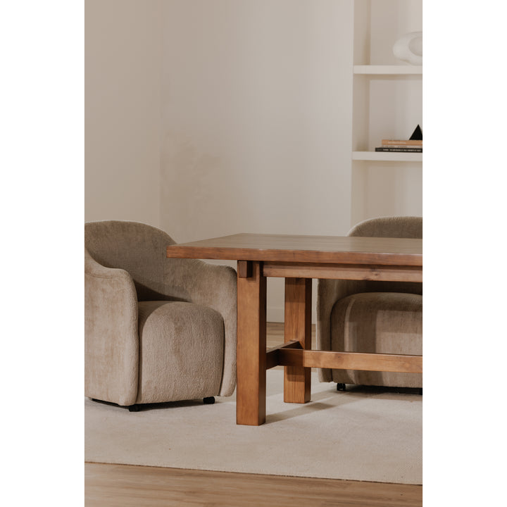 ComfyCurve Rolling-Stationary Dining Chair