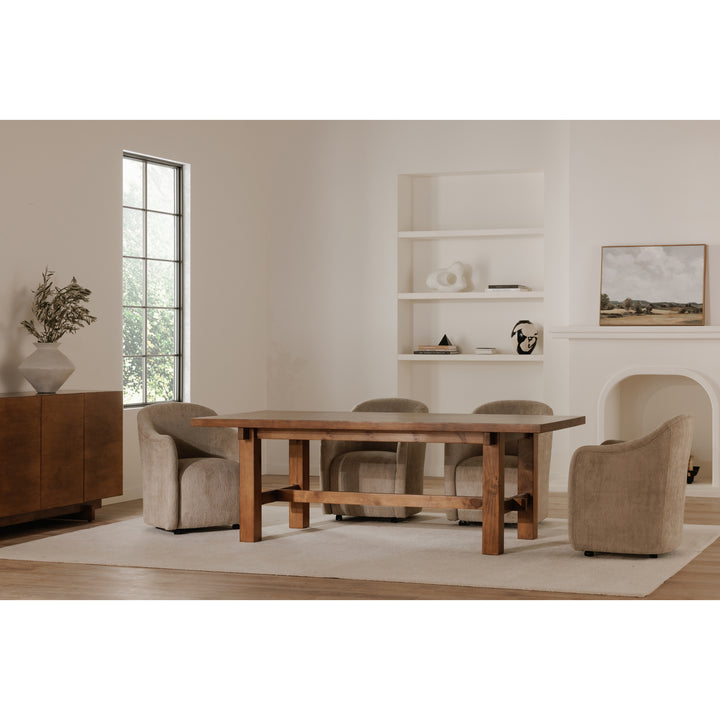 ComfyCurve Rolling-Stationary Dining Chair