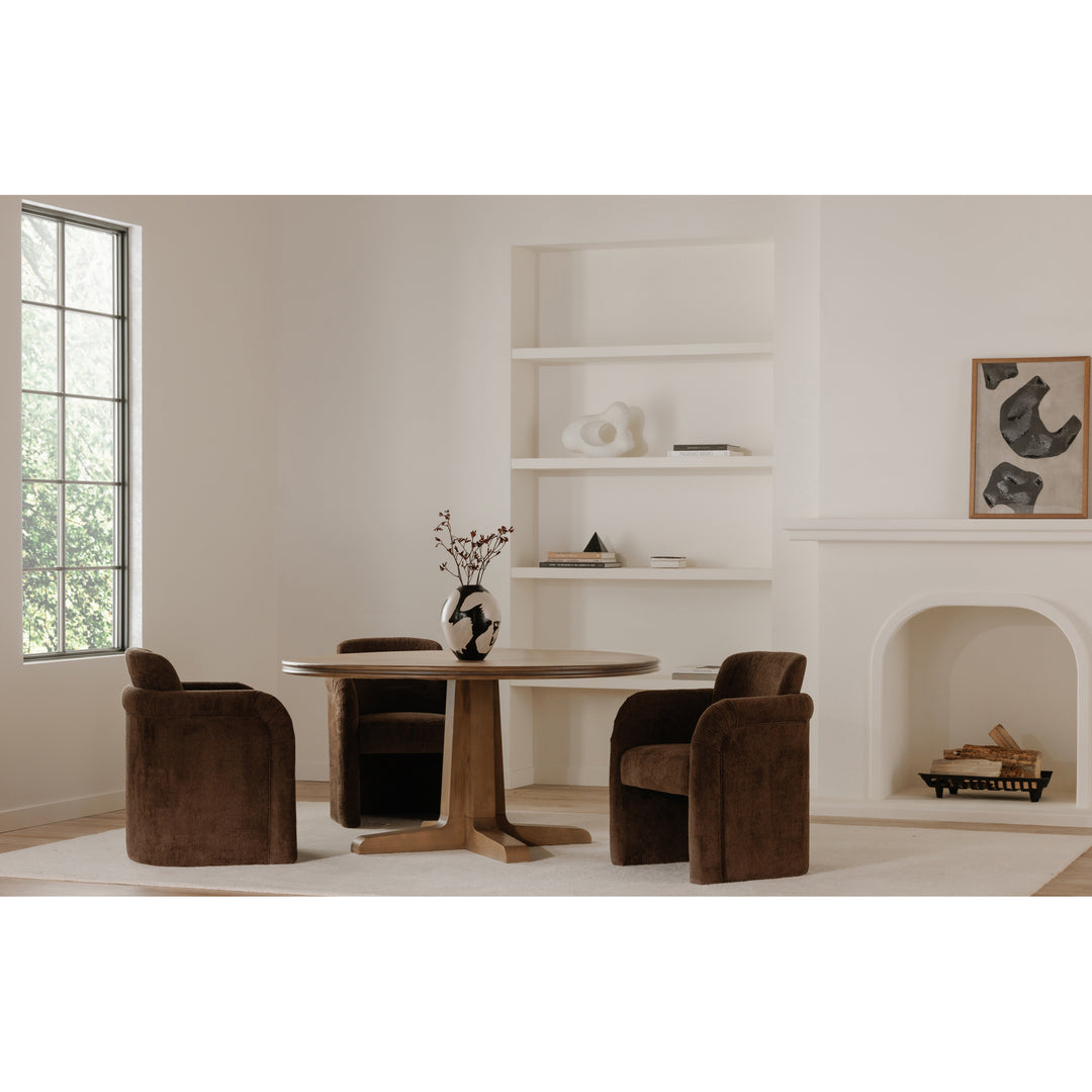 Elegant Swivel Dining Stool with Floating Seat Design