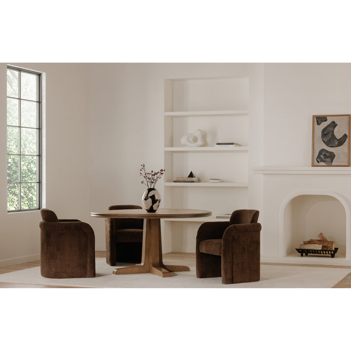 Elegant Swivel Dining Stool with Floating Seat Design