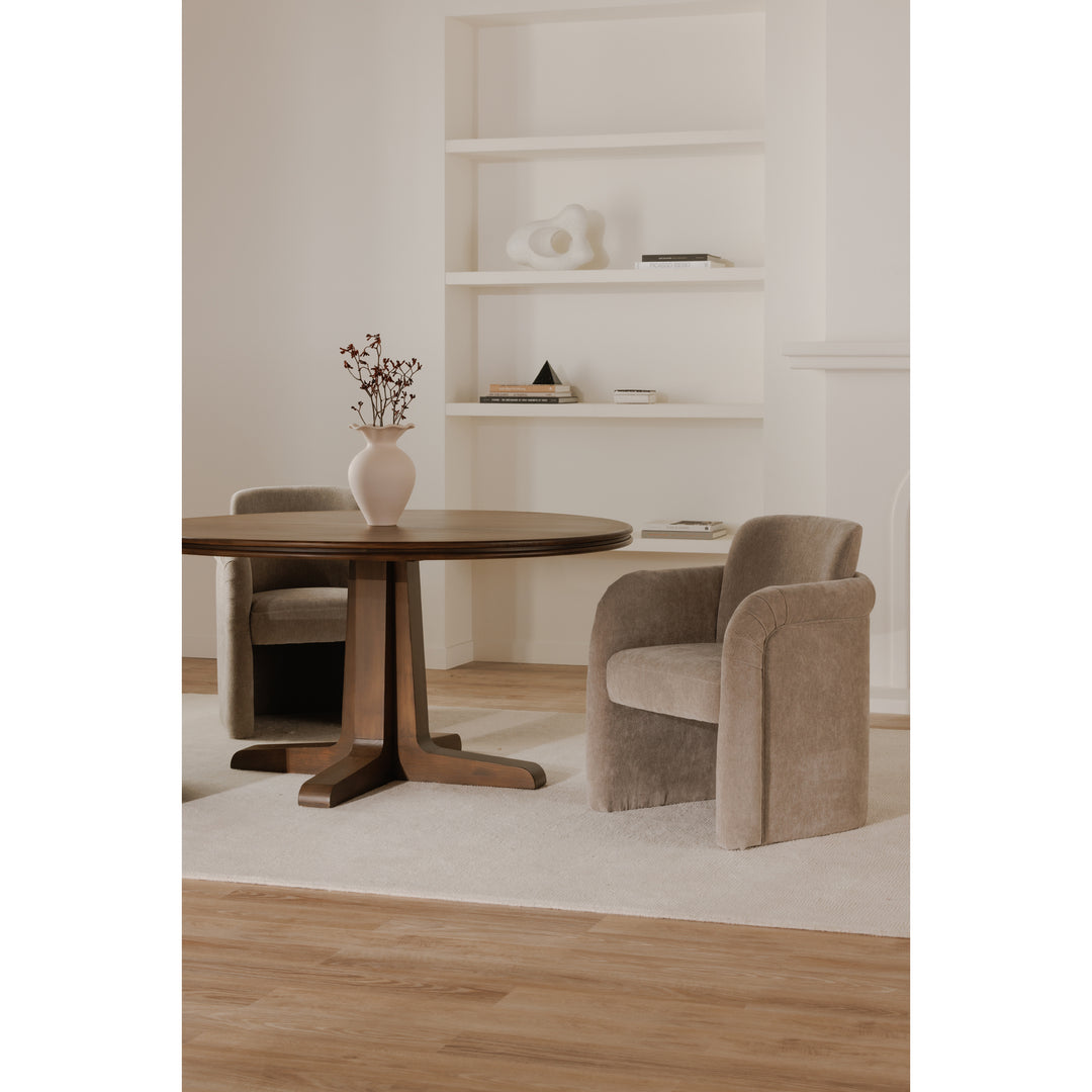 Elegant Swivel Dining Stool with Floating Seat Design