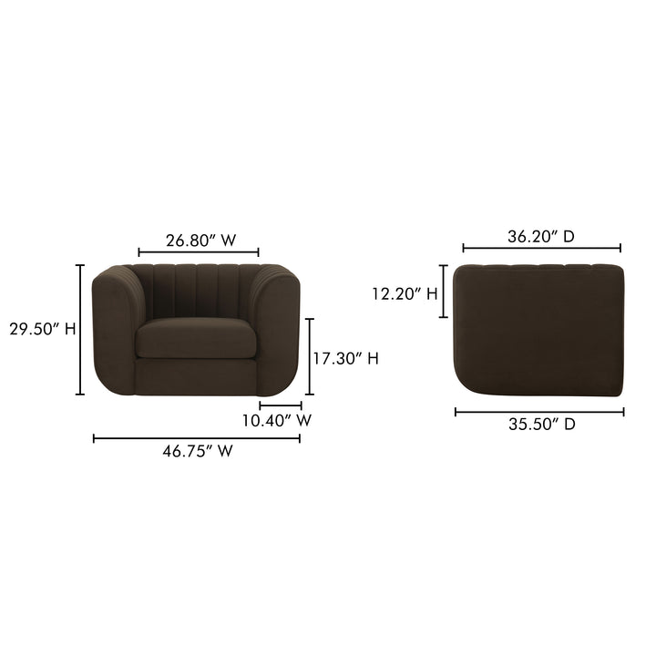 Luxe Curve Lounger: Modern Art Deco Inspired Seating