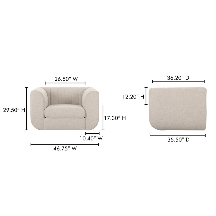 Luxe Curve Lounger: Modern Art Deco Inspired Seating