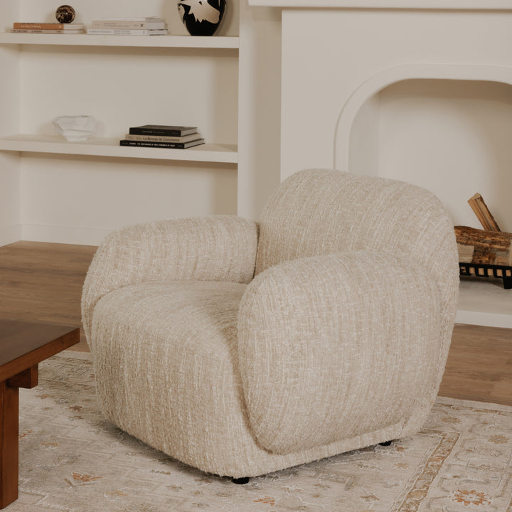Modern Velvet Curve Lounge Chair