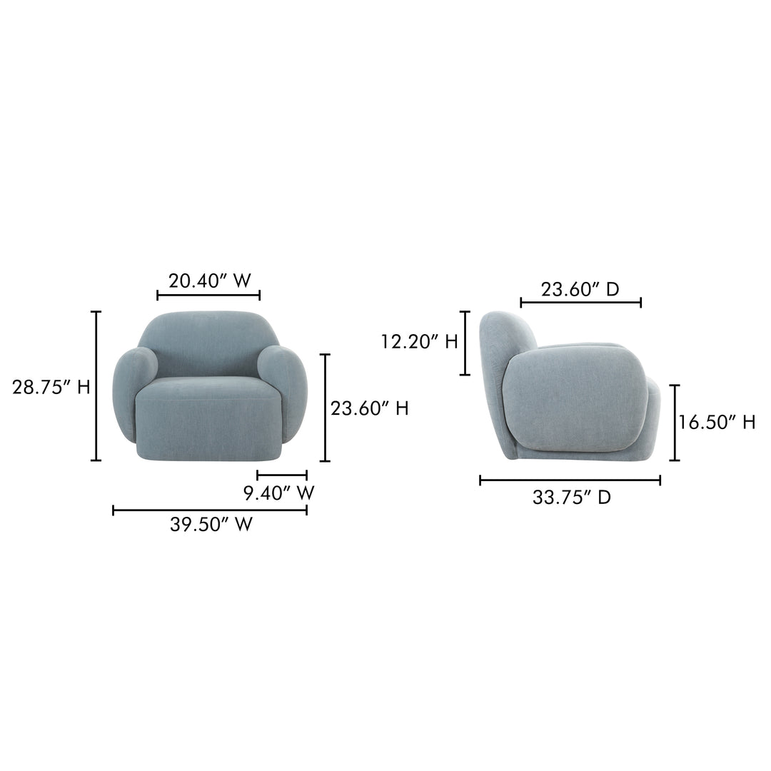 Modern Velvet Curve Lounge Chair
