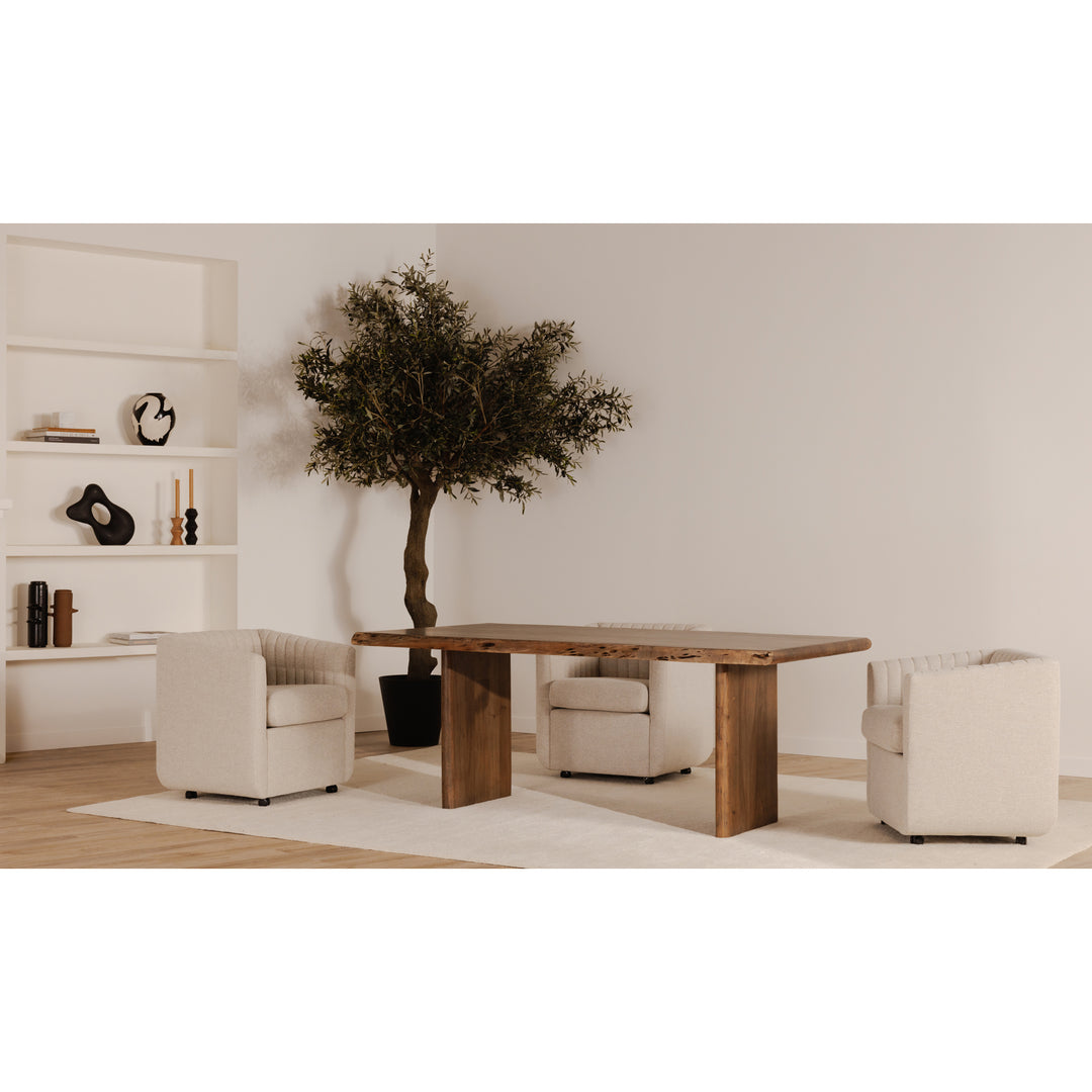 Elegant Velvet Swivel Diner Chair
