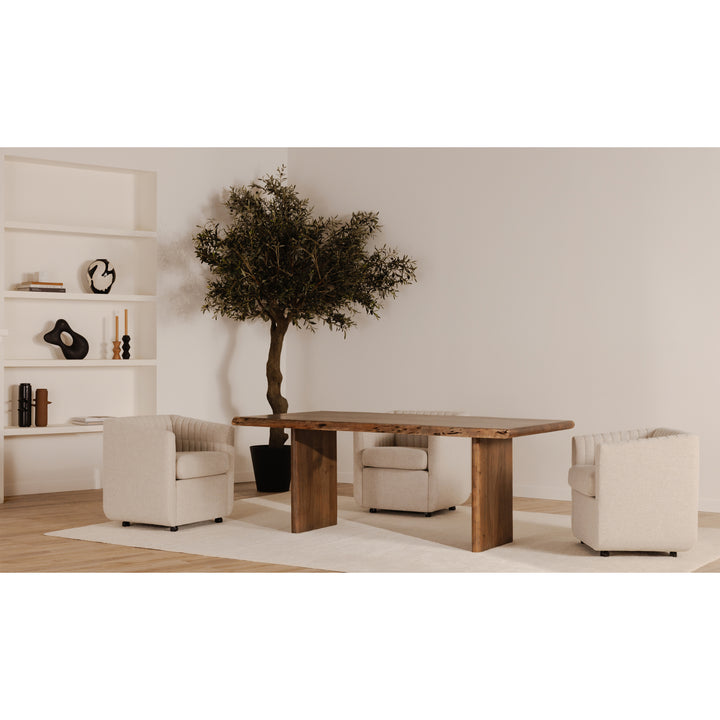 Elegant Velvet Swivel Diner Chair