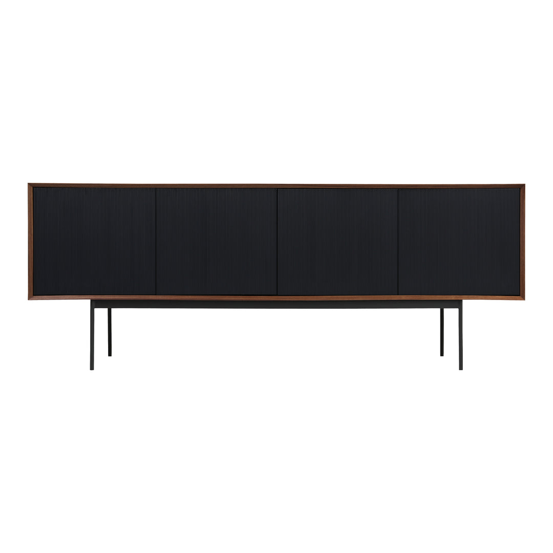 Striking Walnut & Black Corduroy Game Hub