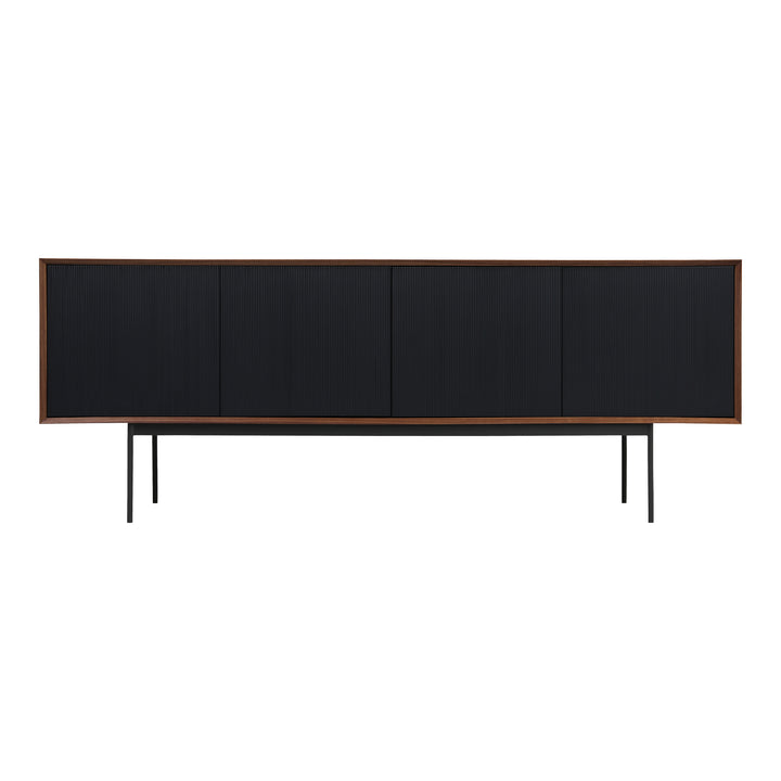 Striking Walnut & Black Corduroy Game Hub