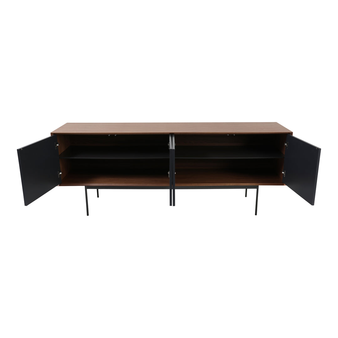 Striking Walnut & Black Corduroy Game Hub