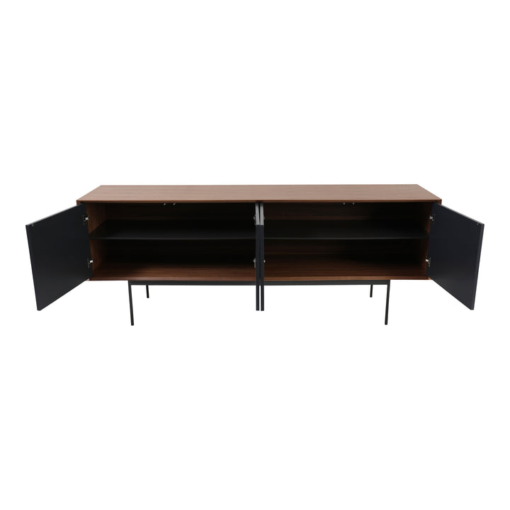 Striking Walnut & Black Corduroy Game Hub