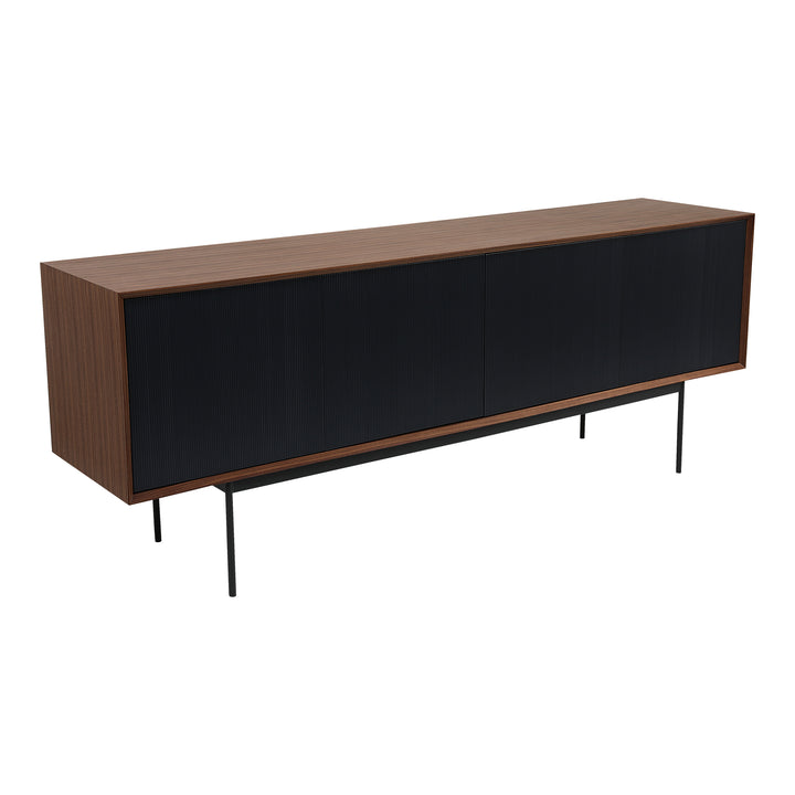 Striking Walnut & Black Corduroy Game Hub