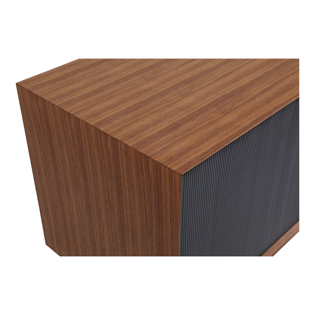 Striking Walnut & Black Corduroy Game Hub