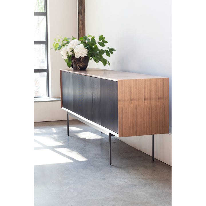 Striking Walnut & Black Corduroy Game Hub