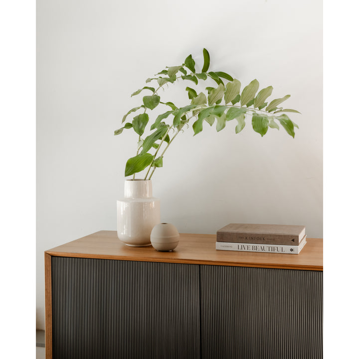 Striking Walnut & Black Corduroy Game Hub