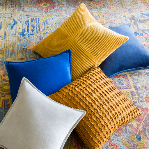 Luxurious Cotton Velvet Lumbar Pillow