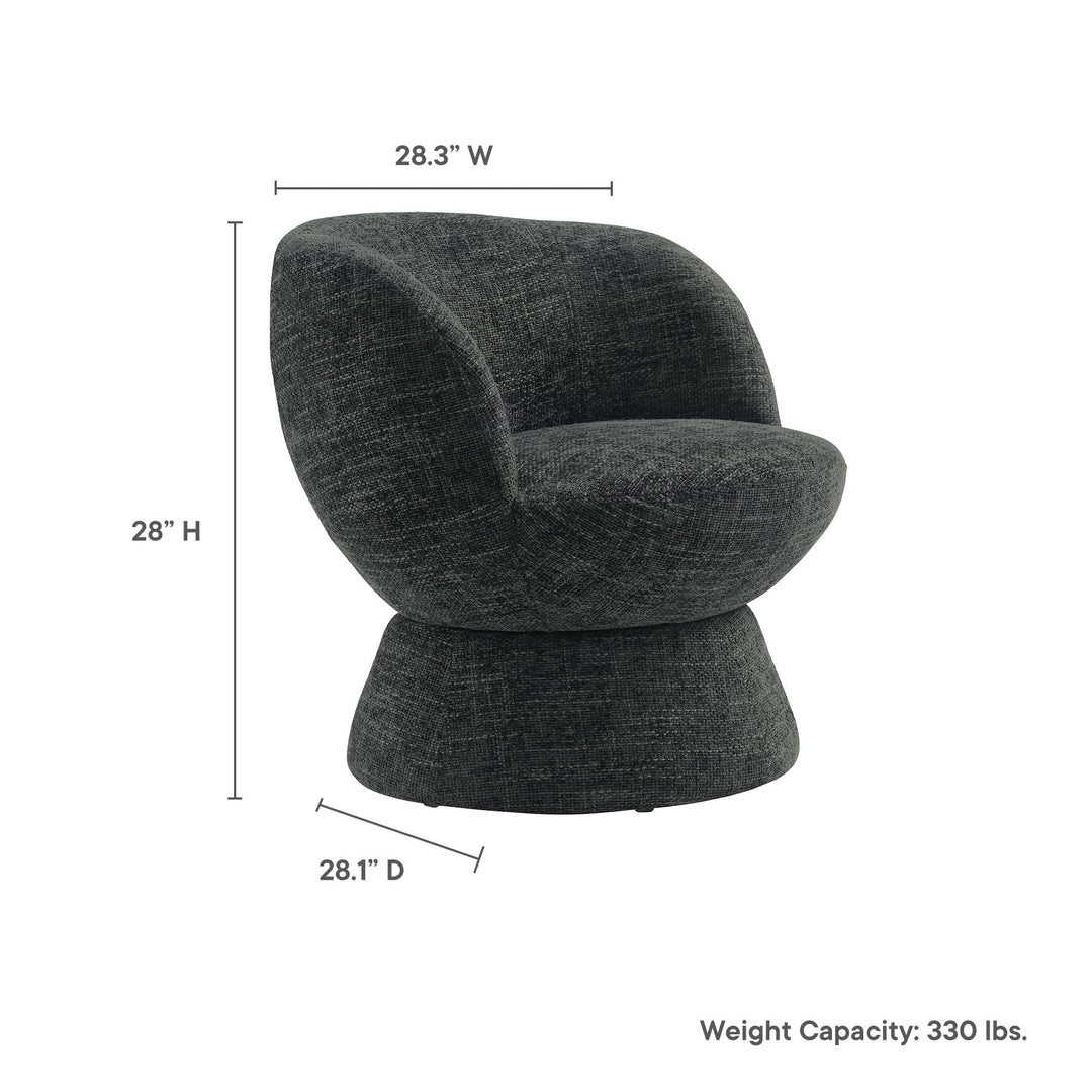 Cena Swivel Chair - Charcoal