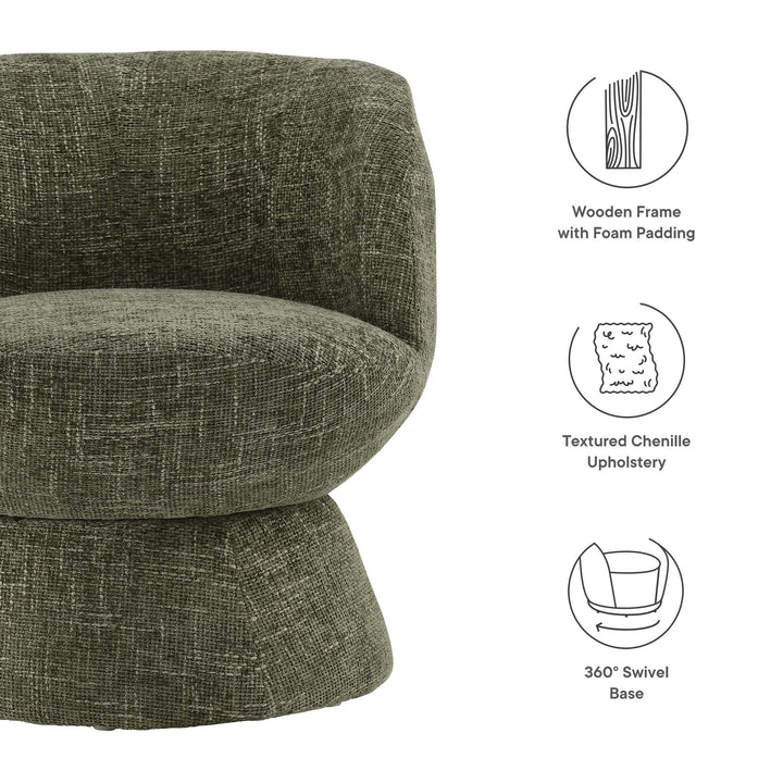 Cena Swivel Chair - Basil