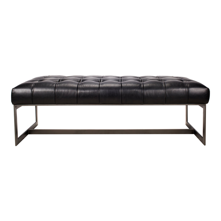 William Leather Bench