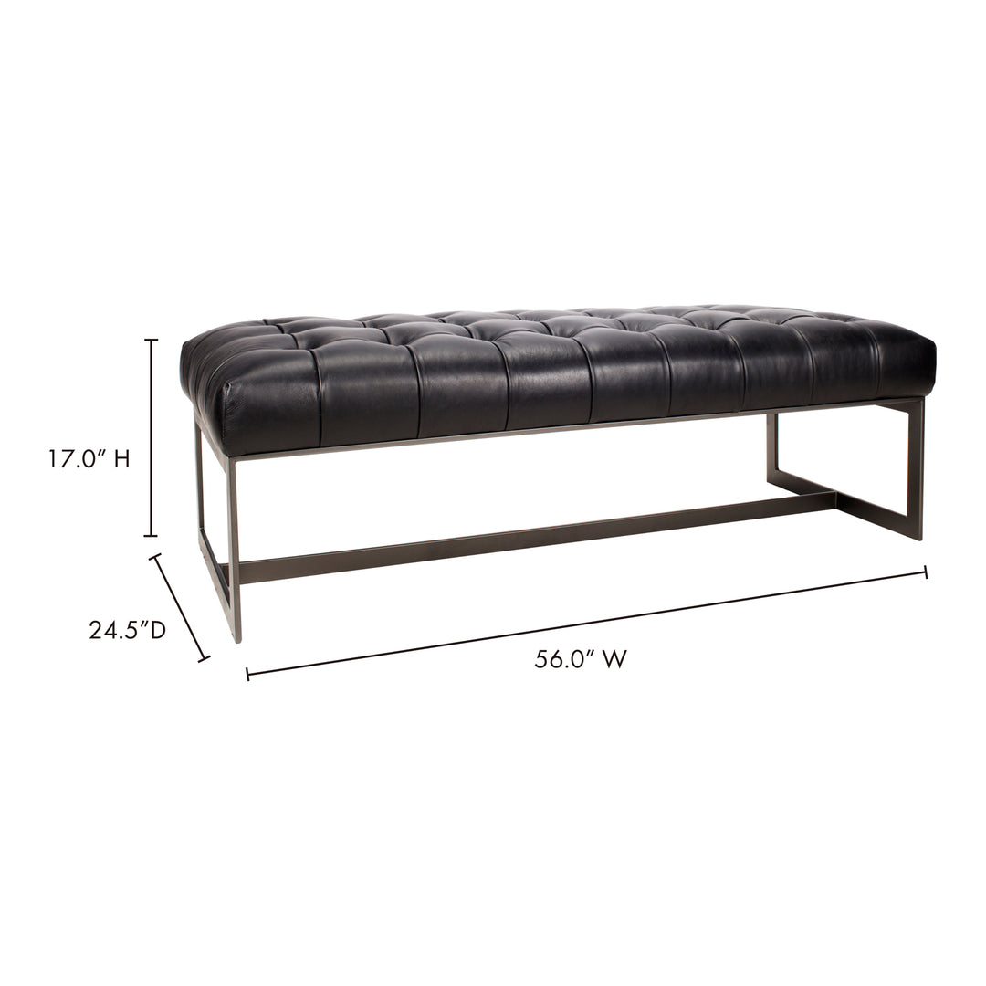 William Leather Bench