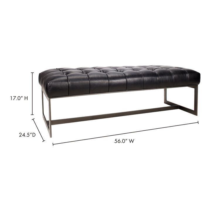 William Leather Bench