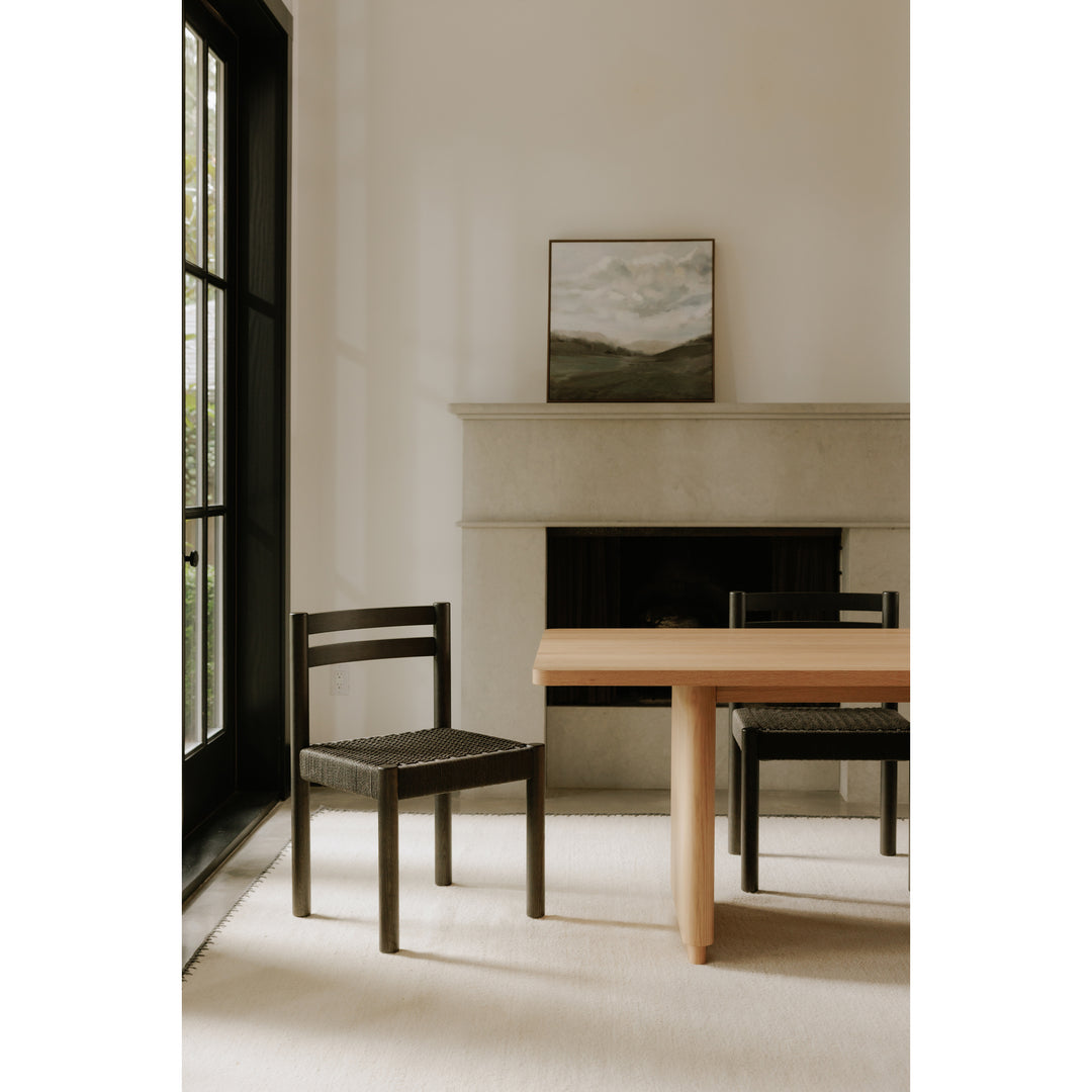Elegant Oak-Framed Dining Chairs Duo