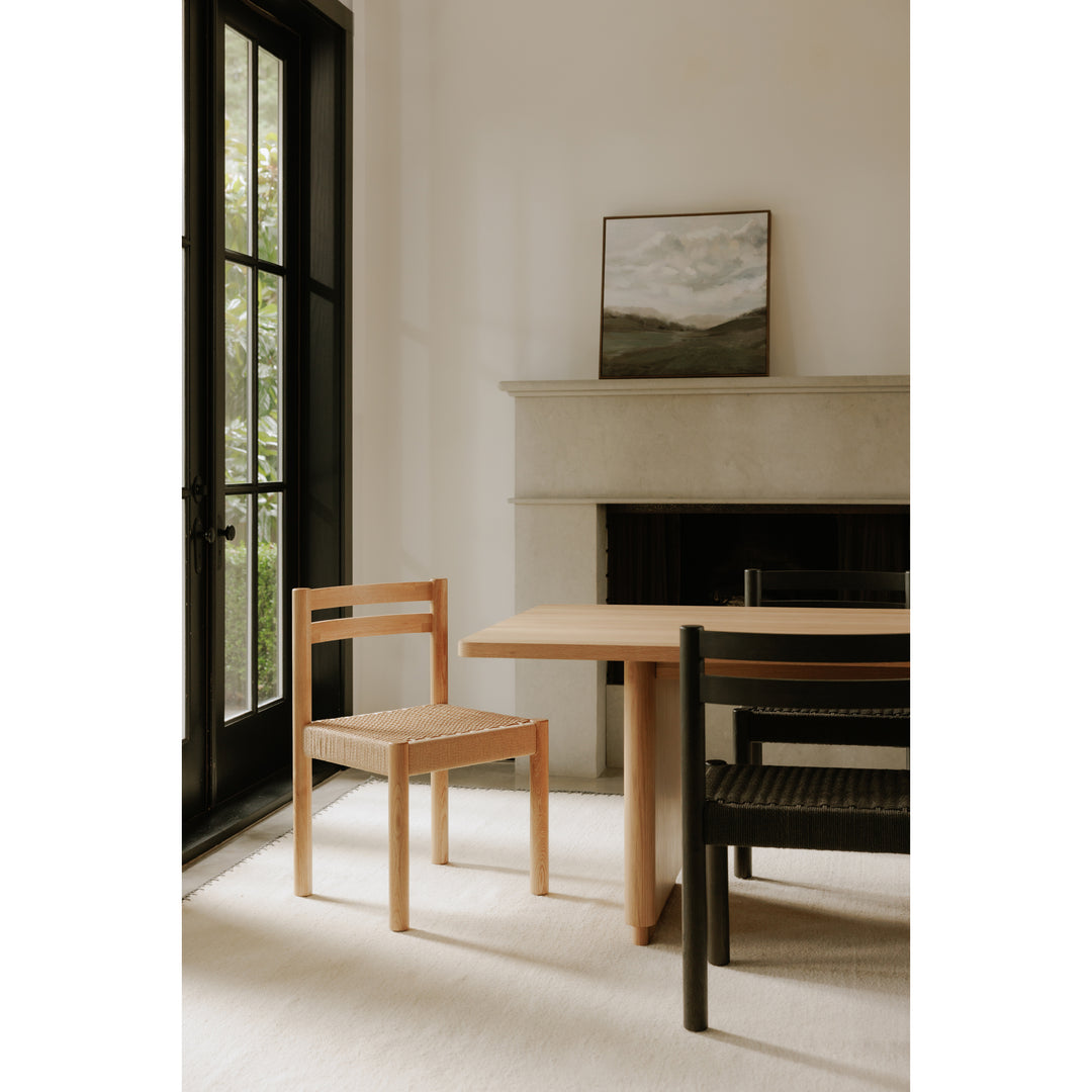 Elegant Oak-Framed Dining Chairs Duo