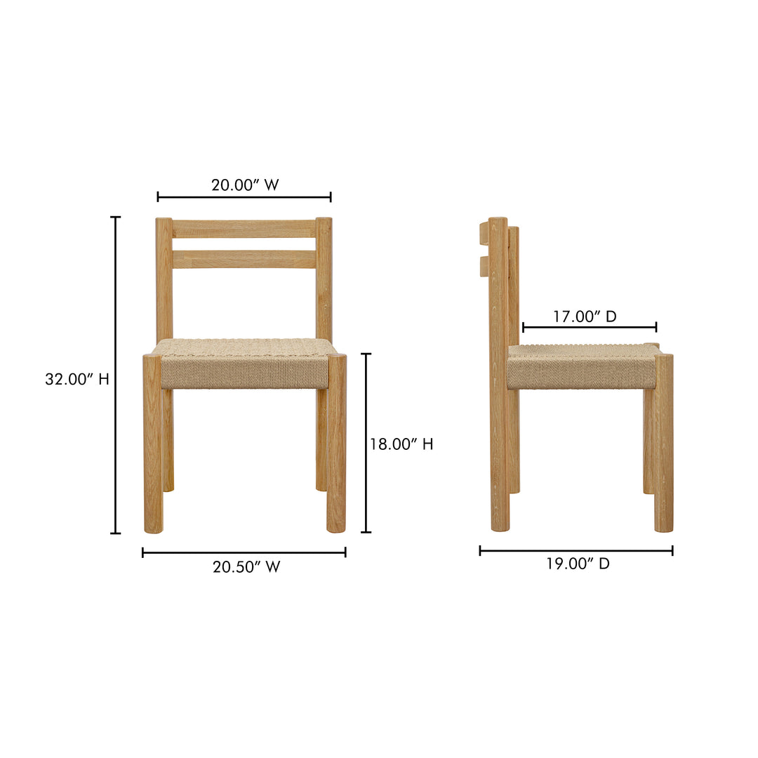 Elegant Oak-Framed Dining Chairs Duo