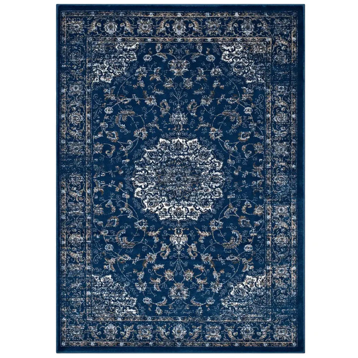 Alij Distressed Blue Area Rug - 5'x8'