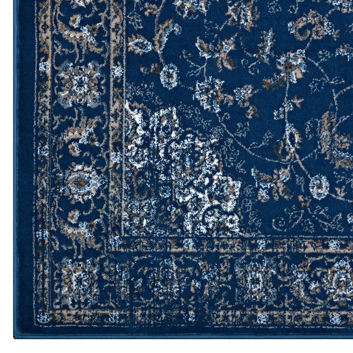 Alij Distressed Blue Area Rug - 5'x8'