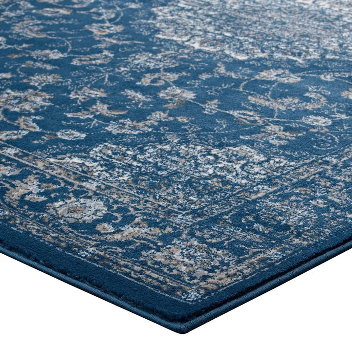 Alij Distressed Blue Area Rug - 5'x8'