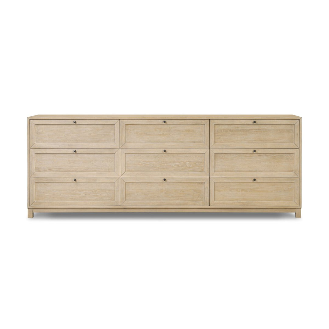 Chic Oak 9 Drawer Dresser