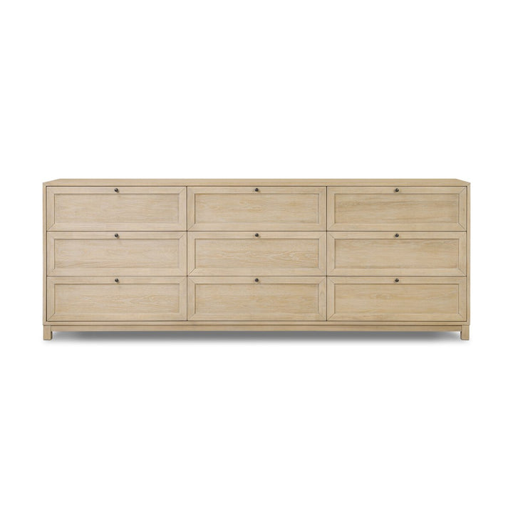 Chic Oak 9 Drawer Dresser