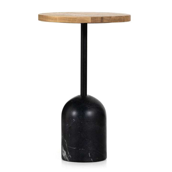 Sena Wood and Marble Side Table