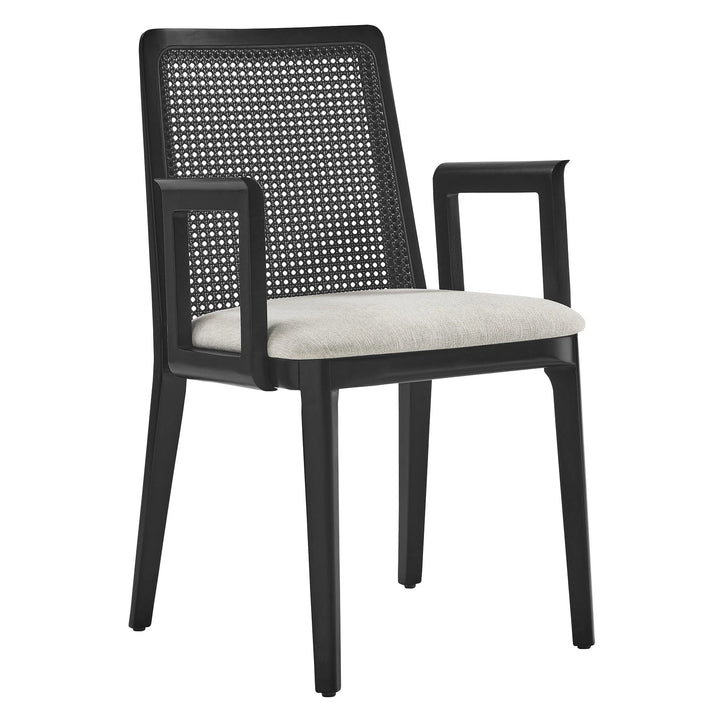 Cana Black and Ivory Dining Armchair