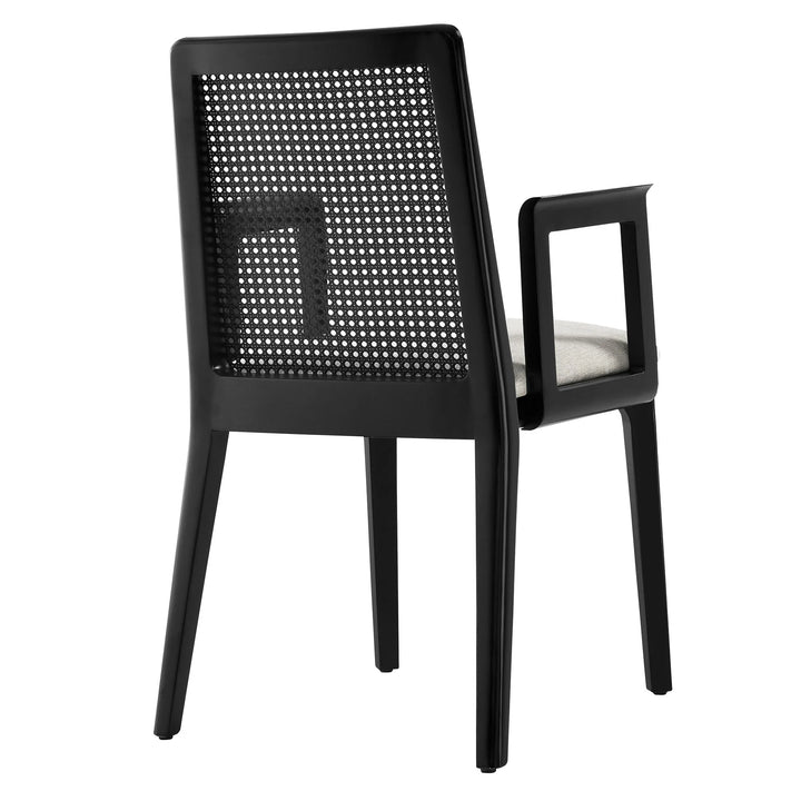 Cana Black and Ivory Dining Armchair