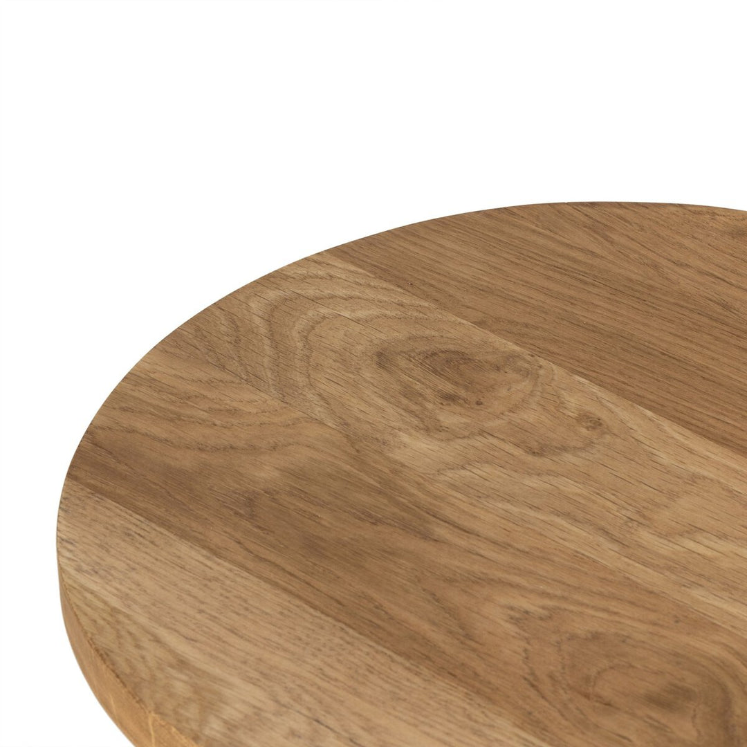 Sena Wood and Marble Side Table