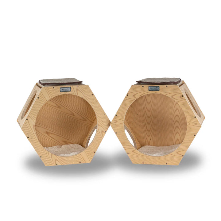 Natural Wood Wall Tree Additions Set of 2
