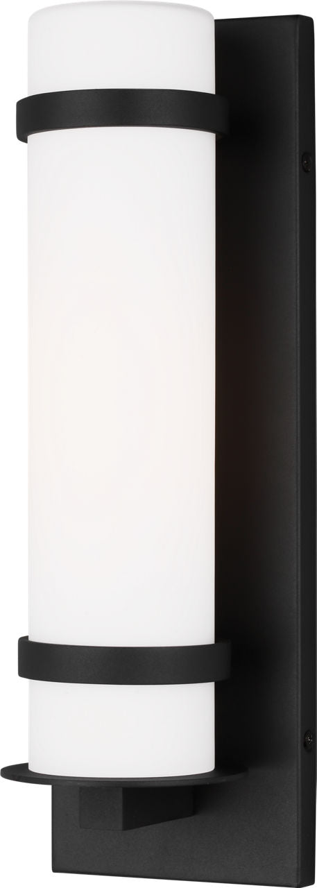 Alban Small One Light Outdoor Wall Lantern Black