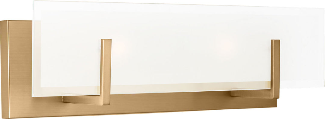Syll Two Light Wall / Bath Sconce in Satin Brass Bulbs IIncluded