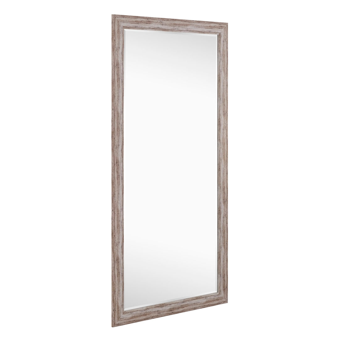 Sailee Rectangle Full Length Mirror, Faux Wood Farmhouse Mirror, Floor Mirror
