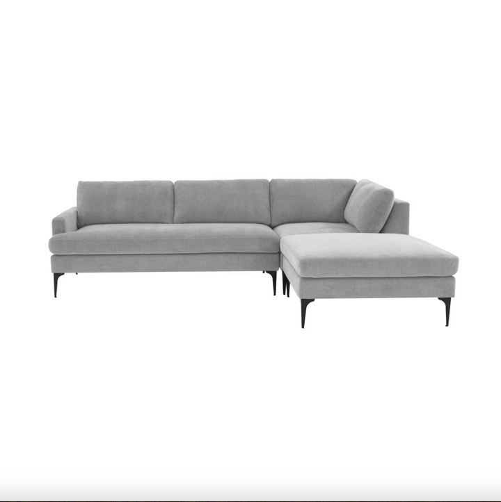 Serenity Velvet Sectional Right